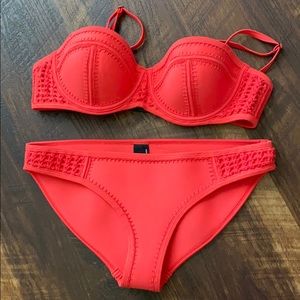 Red Triangl Swimwear! Top + Bottom in Medium size